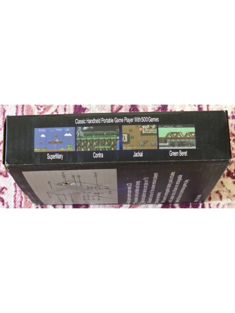 Retro Mini Handheld Game Console 500 Games 3in LED Screen TV Connect New Sealed!